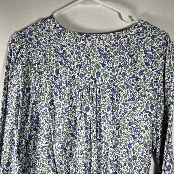 Anne Carson Women’s Floral V-Neck Blouse 3/4 Sleeves - Medium - Picture 5 of 8